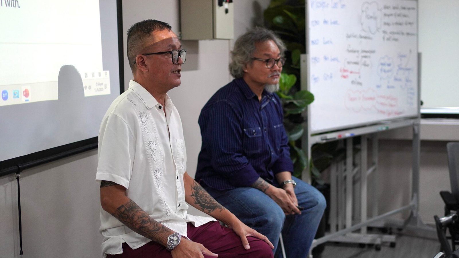 Community members connecting and sharing experiences