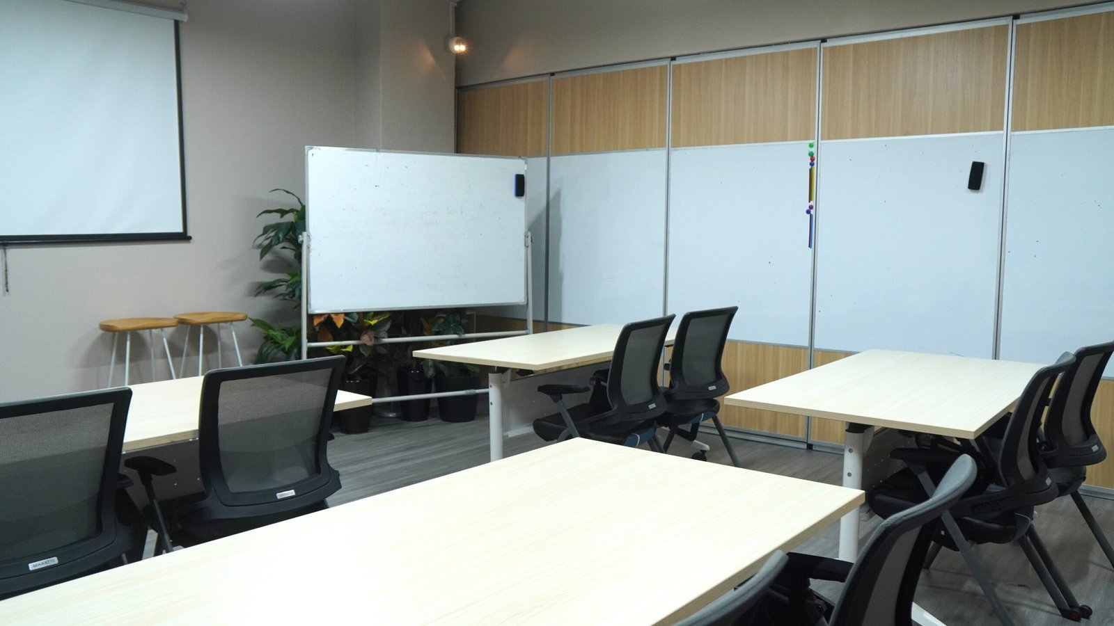Workshop-ready training room at Blended Concept